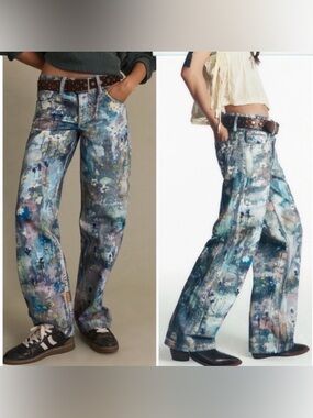 New Free People Tennessee Low Rise Illusion Jeans Womens
28 Hand Painted Retro